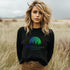 This crewneck features a vibrant and colorful gradient nature scene that will transport you to the great outdoors every time you wear it. The word "Wanderlust" emblazoned across the front serves as a reminder of your passion for exploration and the call of the wild.